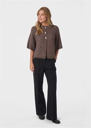 Benuta fluffy knit cardigan Light Brown Neo Noir 